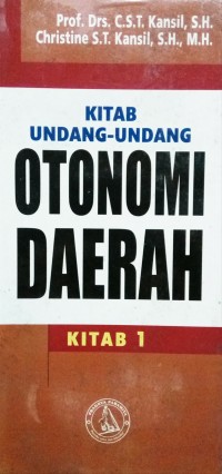 Kitab Undang-Undang Otonomi Daerah 1999-2001