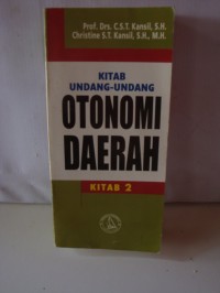 Kitab Undang-Undang Otonomi Daerah 1999-2001